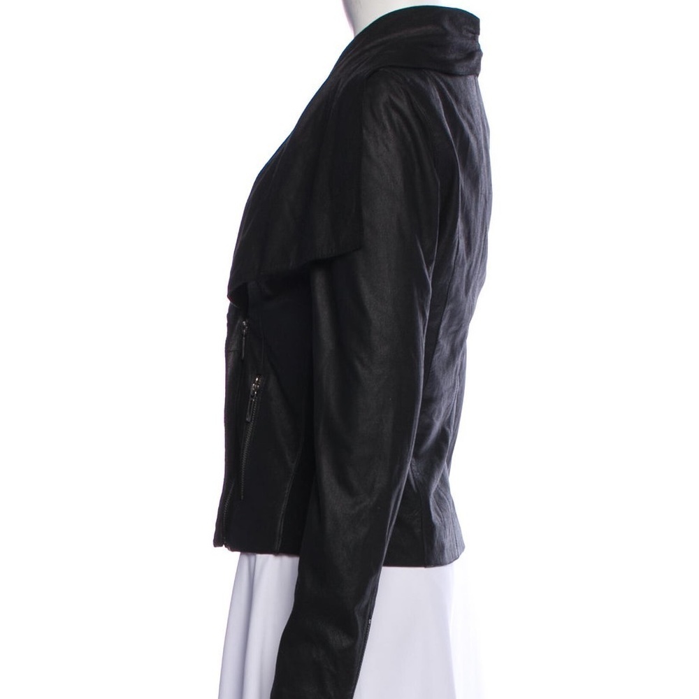 Vince Black Leather Biker Jacket - Picture 2 of 8